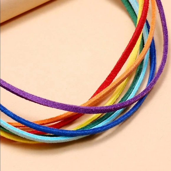 🆕 Rainbow Stripe Choker - Picture 3 of 4